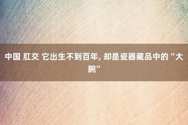 中国 肛交 它出生不到百年， 却是瓷器藏品中的“大腕”