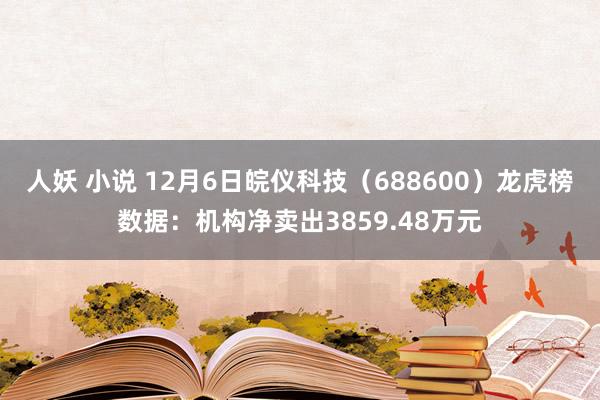 人妖 小说 12月6日皖仪科技（688600）龙虎榜数据：机构净卖出3859.48万元