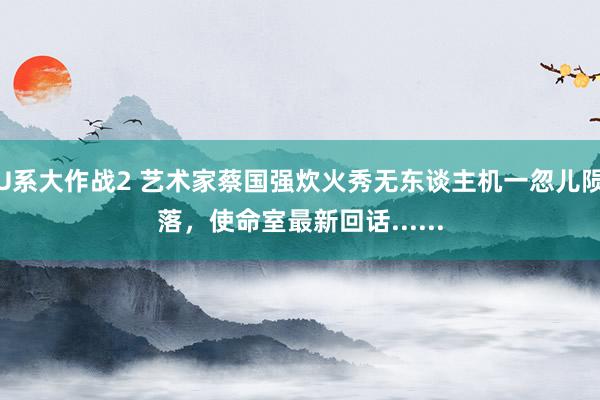 U系大作战2 艺术家蔡国强炊火秀无东谈主机一忽儿陨落，使命室最新回话......