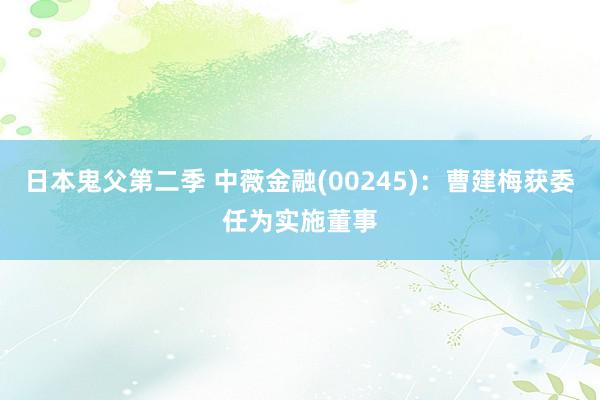 日本鬼父第二季 中薇金融(00245)：曹建梅获委任为实施董事