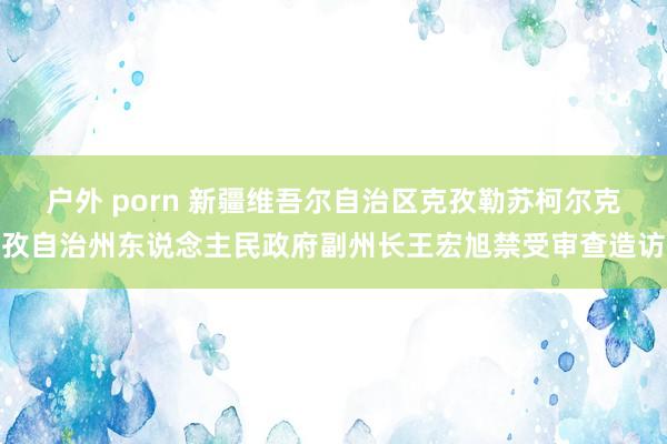 户外 porn 新疆维吾尔自治区克孜勒苏柯尔克孜自治州东说念主民政府副州长王宏旭禁受审查造访