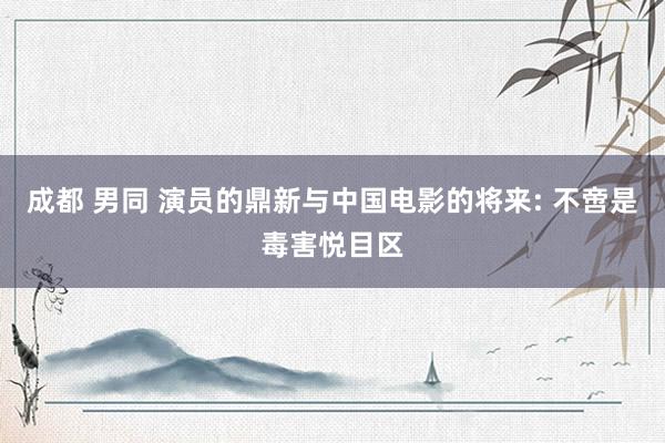 成都 男同 演员的鼎新与中国电影的将来: 不啻是毒害悦目区
