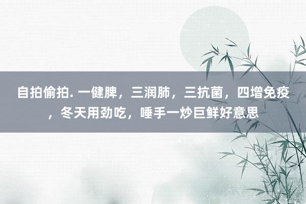 自拍偷拍. 一健脾，三润肺，三抗菌，四增免疫，冬天用劲吃，唾手一炒巨鲜好意思