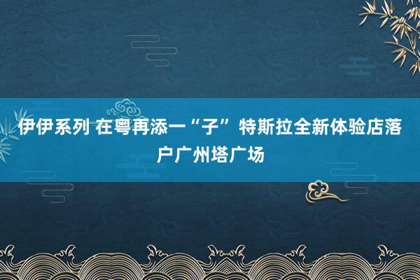伊伊系列 在粤再添一“子” 特斯拉全新体验店落户广州塔广场