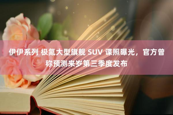 伊伊系列 极氪大型旗舰 SUV 谍照曝光，官方曾称预测来岁第三季度发布