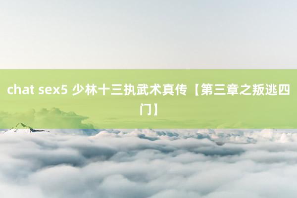 chat sex5 少林十三执武术真传【第三章之叛逃四门】