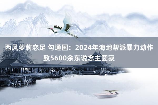 西风萝莉恋足 勾通国：2024年海地帮派暴力动作致5600余东说念主圆寂