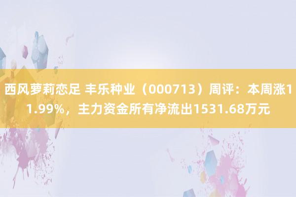 西风萝莉恋足 丰乐种业（000713）周评：本周涨11.99%，主力资金所有净流出1531.68万元