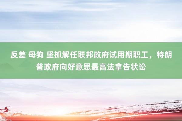 反差 母狗 坚抓解任联邦政府试用期职工，特朗普政府向好意思最高法拿告状讼
