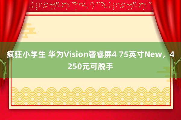 疯狂小学生 华为Vision奢睿屏4 75英寸New，4250元可脱手