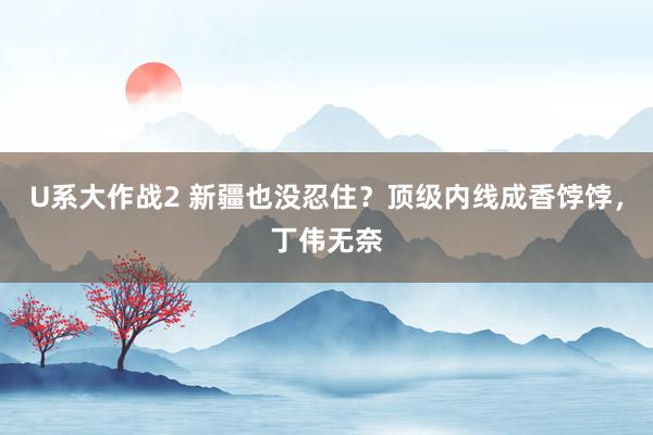 U系大作战2 新疆也没忍住？顶级内线成香饽饽，丁伟无奈