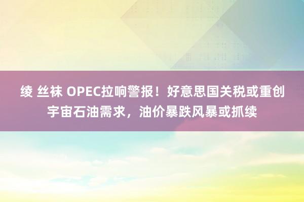 绫 丝袜 OPEC拉响警报！好意思国关税或重创宇宙石油需求，油价暴跌风暴或抓续