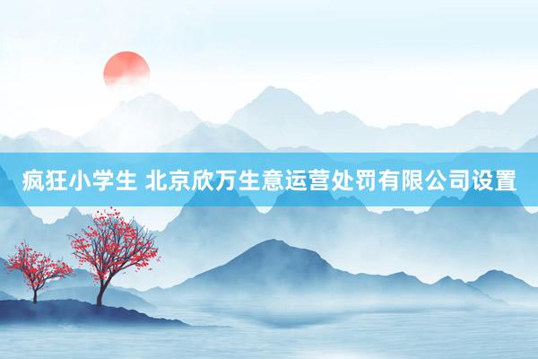 疯狂小学生 北京欣万生意运营处罚有限公司设置