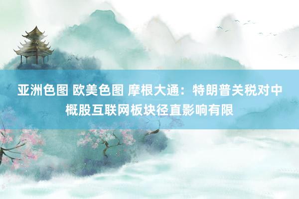 亚洲色图 欧美色图 摩根大通：特朗普关税对中概股互联网板块径直影响有限