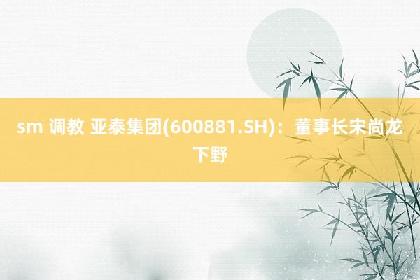 sm 调教 亚泰集团(600881.SH)：董事长宋尚龙下野
