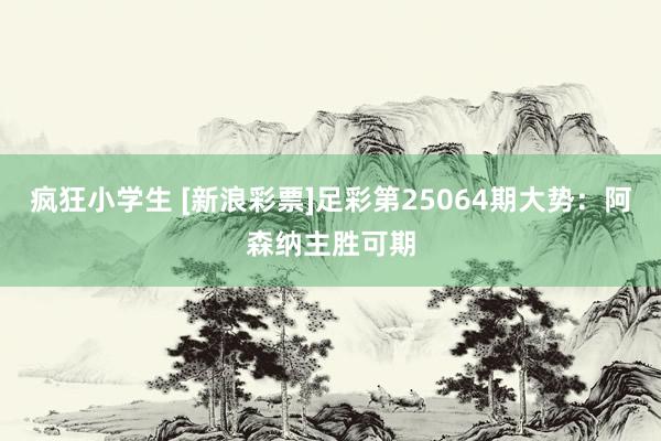 疯狂小学生 [新浪彩票]足彩第25064期大势：阿森纳主胜可期